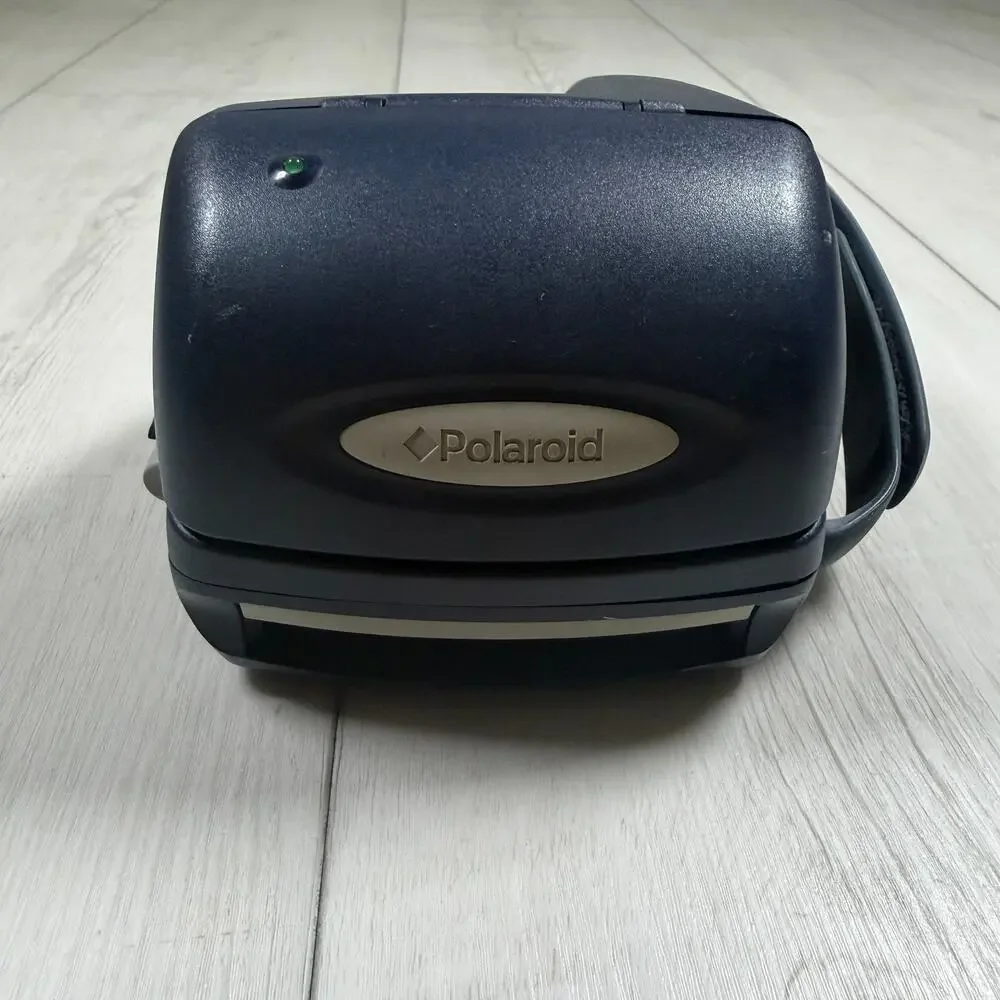 Polaroid 600 Instant Camera Dark Blue Vtg Tested